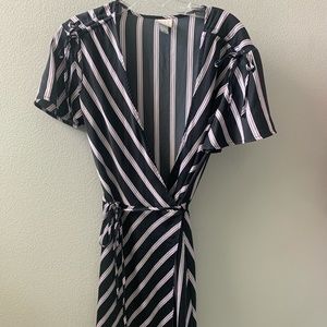 Striped Wrap Dress